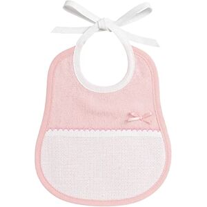 Filet Lätzchen aus weichem Frottee, Rosa, mit Aida-Tasche, Ideal für Kreuzstich und Satinband, Praktisches Accessoire für Babys und Leicht zu Besticken, Made in Italy, Rosa Filet Lätzchen aus weichem Frottee, Rosa, mit Aida-Tasche, Ideal für Kreuzstich und Satinband, Praktisches Accessoire für Babys und Leicht zu Besticken, Made in Italy, Rosa