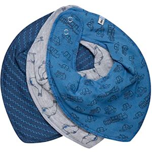 Pippi made with love PIPPI Unisex Baby Bandana Bib Boy-AOP (3-Pack) dreieck Lätzchen, Vallarta Blue, One Size Pippi made with love PIPPI Unisex Baby Bandana Bib Boy-AOP (3-Pack) dreieck Lätzchen, Vallarta Blue, One Size