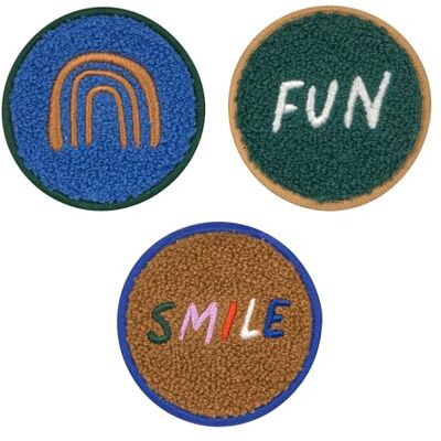 LÄSSIG Anhänger und Patches Set (3 Stk.) mit Druckknopf/School Patches Set Smile/Fun LÄSSIG Anhänger und Patches Set (3 Stk.) mit Druckknopf/School Patches Set Smile/Fun