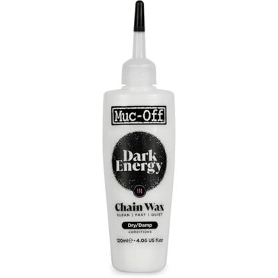 Muc-Off Dark Energy 120ml, Fahrrad Kettenwachs Hochleistungs-Tropfwachs für einen sauberen, schnellen und leisen Antrieb bei Trockenheit und Feuchte; Rennrad, Gravel, MTB. Muc-Off Dark Energy 120ml, Fahrrad Kettenwachs Hochleistungs-Tropfwachs für einen sauberen, schnellen und leisen Antrieb bei Trockenheit und Feuchte; Rennrad, Gravel, MTB.