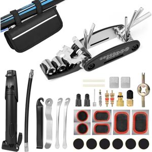 Carehabi Fahrrad Reparaturset 39 PCS Fahrradflickzeug Set Fahrrad Werkzeug mit 16-in-1 Multitool Fahrradpumpe Reifenheber Leimfreie Reifen Fahrradventil Fahrradreifen Reparaturset Carehabi Fahrrad Reparaturset 39 PCS Fahrradflickzeug Set Fahrrad Werkzeug mit 16-in-1 Multitool Fahrradpumpe Reifenheber Leimfreie Reifen Fahrradventil Fahrradreifen Reparaturset