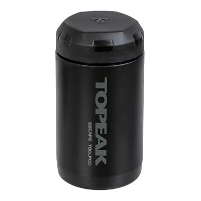 Topeak Escape Pod+ Aufbewahrungsflasche für Werkzeug und Kleinkram 520ml aus Fiebergas, Schwarz Topeak Escape Pod+ Aufbewahrungsflasche für Werkzeug und Kleinkram 520ml aus Fiebergas, Schwarz