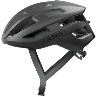 ABUS Rennradhelm PowerDome leichter Fahrradhelm mit cleverem Belüftungssystem und aerodynamischem Profil Made in Italy für Damen und Herren Schwarz, Größe L ABUS Rennradhelm PowerDome leichter Fahrradhelm mit cleverem Belüftungssystem und aerodynamischem Profil Made in Italy für Damen und Herren Schwarz, Größe L