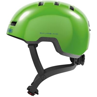 ABUS Kinderhelm Skurb Kid robuster Fahrradhelm im Skater-Look mit Platz für einen Zopf und vielfältigen Designs für Mädchen und Jungen Grün Glänzend, Größe M, M (50-55 cm) ABUS Kinderhelm Skurb Kid robuster Fahrradhelm im Skater-Look mit Platz für einen Zopf und vielfältigen Designs für Mädchen und Jungen Grün Glänzend, Größe M, M (50-55 cm)