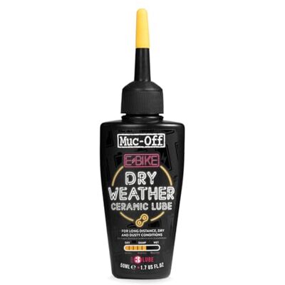 Muc-Off E-Bike Dry Chain Lube, 50 Milliliter – Premium E-Bike Kettenschmiermittel mit UV-Tracer Dye – Formuliert für trockene Wetterbedingungen Muc-Off E-Bike Dry Chain Lube, 50 Milliliter – Premium E-Bike Kettenschmiermittel mit UV-Tracer Dye – Formuliert für trockene Wetterbedingungen