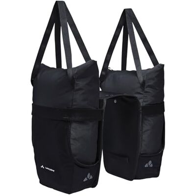 VAUDE Fahrrad 2in1 Hinterradtasche und Einkaufstasche TwinShopper, abnehmbare Einkaufstaschen, 44 Liter Volumen, mit Regenhülle, Black, Einheitsgröße VAUDE Fahrrad 2in1 Hinterradtasche und Einkaufstasche TwinShopper, abnehmbare Einkaufstaschen, 44 Liter Volumen, mit Regenhülle, Black, Einheitsgröße