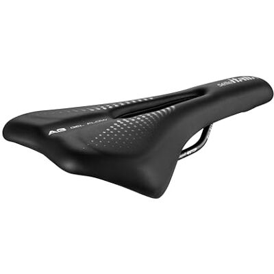Selle Italia A3 Fahrradsattel, komfortabel mit Gel, anatomische Aussparung, wasserdicht und für alle Fahrradtypen geeignet Schwarz Selle Italia A3 Fahrradsattel, komfortabel mit Gel, anatomische Aussparung, wasserdicht und für alle Fahrradtypen geeignet Schwarz