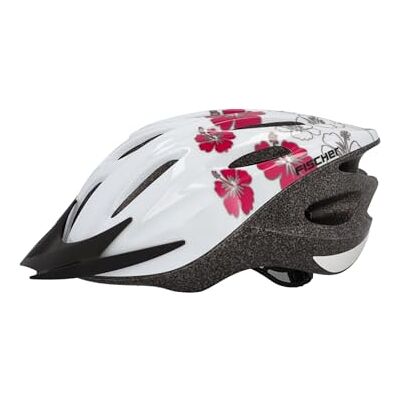 Fischer Erwachsene Fahrradhelm, Radhelm, Cityhelm Hawaii, S/M, 54-59cm, weiß pink Fischer Erwachsene Fahrradhelm, Radhelm, Cityhelm Hawaii, S/M, 54-59cm, weiß pink
