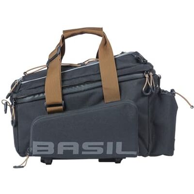 Basil Miles Gepäckträgertasche XL Pro MIK 9-36L Wasserdicht Inkl. abschließbarem MIK-System Ideal für Lange Touren Scharz/Braun Basil Miles Gepäckträgertasche XL Pro MIK 9-36L Wasserdicht Inkl. abschließbarem MIK-System Ideal für Lange Touren Scharz/Braun