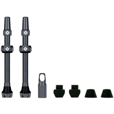Muc-Off Graue Presta Tubeless Ventile, 60 mm Hochwertige Anti-Leck Fahrradventile mit integriertem Werkzeug zum Entfernen des Ventilkerns Muc-Off Graue Presta Tubeless Ventile, 60 mm Hochwertige Anti-Leck Fahrradventile mit integriertem Werkzeug zum Entfernen des Ventilkerns