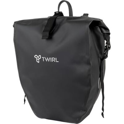 TWIRL Fahrradtasche für Gepäckträger Single, 22 Liter, mit Tragegriff, Schultergurt und herausnehmbarer kleinen Innentasche, Gepäckträgertasche, Fahrrad Tasche hinten, schwarz TWIRL Fahrradtasche für Gepäckträger Single, 22 Liter, mit Tragegriff, Schultergurt und herausnehmbarer kleinen Innentasche, Gepäckträgertasche, Fahrrad Tasche hinten, schwarz