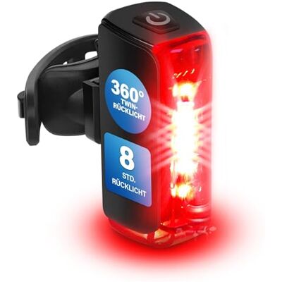 Fischer LED Akku Stableuchte, Rücklicht, Fahrradbeleuchtung, Fahrrad-Rückleuchte, aufladbar, Schutzart IPX4, schwarz Fischer LED Akku Stableuchte, Rücklicht, Fahrradbeleuchtung, Fahrrad-Rückleuchte, aufladbar, Schutzart IPX4, schwarz