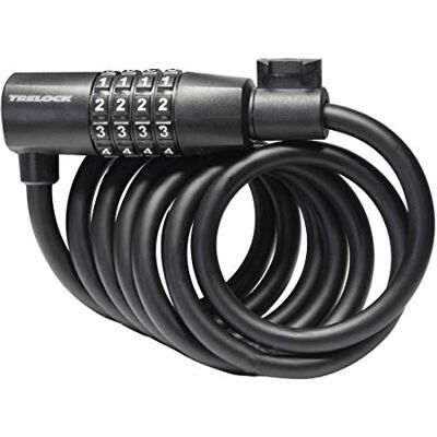 Trelock SK 108 180-8 Spiralkabelschloss mit Code – Länge 180 cm – Frei einstellbarer Code – Schwarz Trelock SK 108 180-8 Spiralkabelschloss mit Code – Länge 180 cm – Frei einstellbarer Code – Schwarz