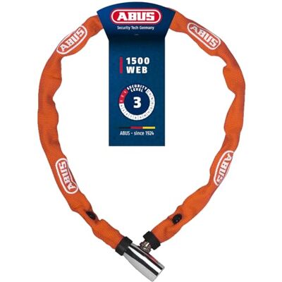 ABUS kettingslot 1500/60 web orange, 60 cm ABUS kettingslot 1500/60 web orange, 60 cm