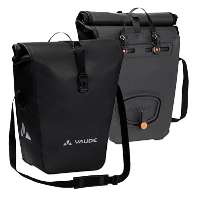 VAUDE Fahrradtaschen für Gepäckträger Aqua Back 2 x 24 L, Hinterradtaschen wasserdicht, Fahrrad Gepäckträgertasche hinten, einfache Befestigung – Made in Germany, black VAUDE Fahrradtaschen für Gepäckträger Aqua Back 2 x 24 L, Hinterradtaschen wasserdicht, Fahrrad Gepäckträgertasche hinten, einfache Befestigung – Made in Germany, black