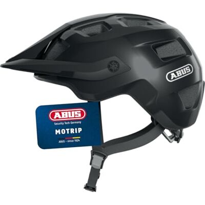 ABUS MTB-Helm MoTrip robuster Fahrradhelm mit höhenverstellbarem Schirm für Mountainbiker individuelle Passform Unisex Schwarz Glänzend, L, L (57-61 cm) ABUS MTB-Helm MoTrip robuster Fahrradhelm mit höhenverstellbarem Schirm für Mountainbiker individuelle Passform Unisex Schwarz Glänzend, L, L (57-61 cm)