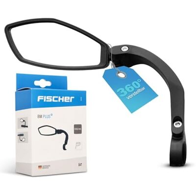 Fischer Fahrradspiegel E-Bike PLUS, konvexes Echtglas, 360° drehbar, individuell einstellbar, einfache Lenkerbefestigung Fischer Fahrradspiegel E-Bike PLUS, konvexes Echtglas, 360° drehbar, individuell einstellbar, einfache Lenkerbefestigung