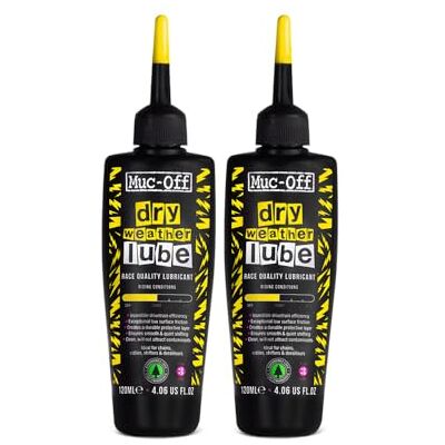 Muc-Off Dry Chain Lube Trocken Kettenöl Fahrrad 120 ml, 2 Pack Biologisch Abbaubares Schmierfett Kettenfett, Für alle Arten von Fahrrädern Formuliert für Trocke Wetterbedingungen Muc-Off Dry Chain Lube Trocken Kettenöl Fahrrad 120 ml, 2 Pack Biologisch Abbaubares Schmierfett Kettenfett, Für alle Arten von Fahrrädern Formuliert für Trocke Wetterbedingungen