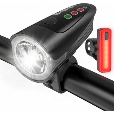 AIMAX Fahrradlicht Set Mit Bremslicht, StVZO-zugelassen, IPX5, USB-C,60 Lux LED Vorder und Rücklicht, Helligkeitsstufen, automatischer Lichtsensor, werkzeuglose Montage, für Nachtfahrten AIMAX Fahrradlicht Set Mit Bremslicht, StVZO-zugelassen, IPX5, USB-C,60 Lux LED Vorder und Rücklicht, Helligkeitsstufen, automatischer Lichtsensor, werkzeuglose Montage, für Nachtfahrten
