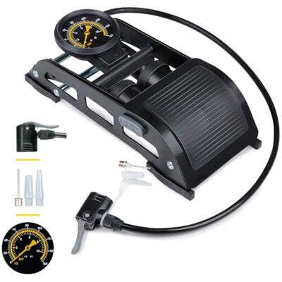 Dunlop Fuß pumpe für Autoreifen Fahrradpumpe Luftpumpe Auto, Fahrradluftpumpe, Motorrad und Luftpumpe Ball Fußpumpe mit Manometer Fahrrad Luftpumpe alle Ventile Dunlop Fuß pumpe für Autoreifen Fahrradpumpe Luftpumpe Auto, Fahrradluftpumpe, Motorrad und Luftpumpe Ball Fußpumpe mit Manometer Fahrrad Luftpumpe alle Ventile