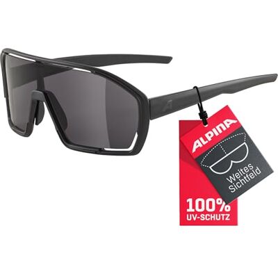 ALPINA BONFIRE Beschlagfreie, Vielseitig Einsetzbare Sport- & Fahrradbrille Mit 100% UV-Schutz Für Erwachsene, all black matt, One Size ALPINA BONFIRE Beschlagfreie, Vielseitig Einsetzbare Sport- & Fahrradbrille Mit 100% UV-Schutz Für Erwachsene, all black matt, One Size