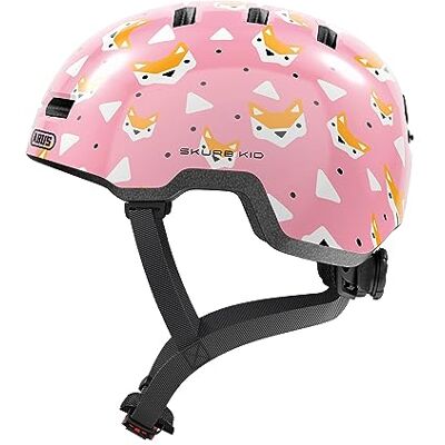 ABUS Kinderhelm Skurb Kid robuster Fahrradhelm im Skater-Look mit Platz für einen Zopf und vielfältigen Designs für Mädchen und Jungen Rosa mit Füchsen, Größe S ABUS Kinderhelm Skurb Kid robuster Fahrradhelm im Skater-Look mit Platz für einen Zopf und vielfältigen Designs für Mädchen und Jungen Rosa mit Füchsen, Größe S