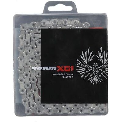 Sram X.01 Eagle Hollow Pin 12-fach inklusive PowerLock Kette, silber, 126 Sram X.01 Eagle Hollow Pin 12-fach inklusive PowerLock Kette, silber, 126