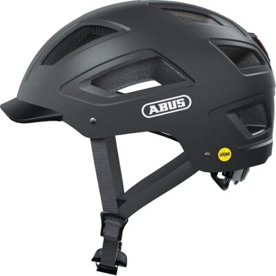 ABUS Stadthelm Hyban 2.0 MIPS Fahrradhelm mit Rücklicht, ABS-Hartschale, Aufprallschutz für Damen und Herren Titan Matt, Größe XL ABUS Stadthelm Hyban 2.0 MIPS Fahrradhelm mit Rücklicht, ABS-Hartschale, Aufprallschutz für Damen und Herren Titan Matt, Größe XL