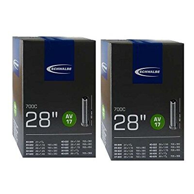 Schwalbe 01152800 Fahrradschlauch, 1 oder 2 Stück, 71 cm (28 Zoll), DV/AV/SV Schwalbe 01152800 Fahrradschlauch, 1 oder 2 Stück, 71 cm (28 Zoll), DV/AV/SV