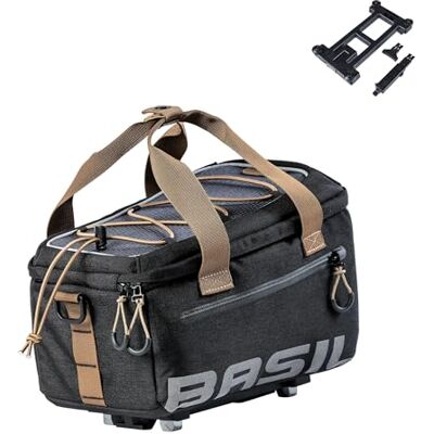 Basil Miles Gepäckträgertasche MIK 7L Wasserdicht, Inkl. abschließbarem MIK-System Ideal für Pendeln und Outdoor Schwarz/Braun Basil Miles Gepäckträgertasche MIK 7L Wasserdicht, Inkl. abschließbarem MIK-System Ideal für Pendeln und Outdoor Schwarz/Braun