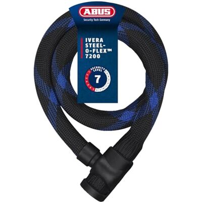 ABUS Panzerkabelschloss Ivera Steel-O-Flex 7200 + RBU-Halter Kabelschloss aus Stahlkabel mit Panzer aus Stahlhülsen Sicherheitslevel 7-110 cm ABUS Panzerkabelschloss Ivera Steel-O-Flex 7200 + RBU-Halter Kabelschloss aus Stahlkabel mit Panzer aus Stahlhülsen Sicherheitslevel 7-110 cm