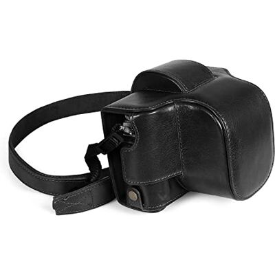 MegaGear Ever Ready Echtleder-Kameratasche kompatibel mit Nikon Z fc (16-50 mm) (Black), MG2010, Schwarz MegaGear Ever Ready Echtleder-Kameratasche kompatibel mit Nikon Z fc (16-50 mm) (Black), MG2010, Schwarz