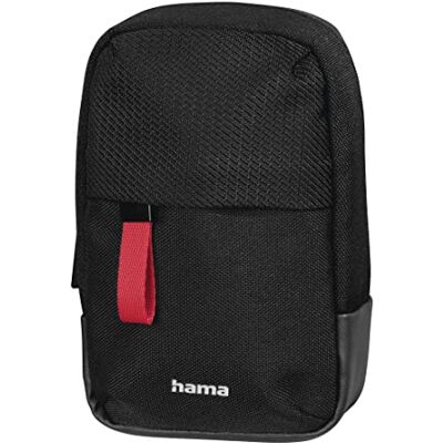 Hama Kameratasche Matera 7,5 x 4,5 x 13 cm (kleine Fototasche mit Nackengurt und Gürtelschlaufe, Kameratasche für kleine Digitalkameras, Umhängetasche, mit Tragegurt und Zubehörfächern) schwarz Hama Kameratasche Matera 7,5 x 4,5 x 13 cm (kleine Fototasche mit Nackengurt und Gürtelschlaufe, Kameratasche für kleine Digitalkameras, Umhängetasche, mit Tragegurt und Zubehörfächern) schwarz