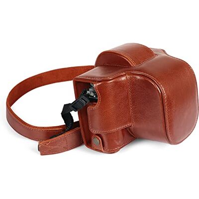 MegaGear Ever Ready Echtleder-Kameratasche kompatibel mit Nikon Z fc (16-50 mm) (Brown), MG2011 MegaGear Ever Ready Echtleder-Kameratasche kompatibel mit Nikon Z fc (16-50 mm) (Brown), MG2011