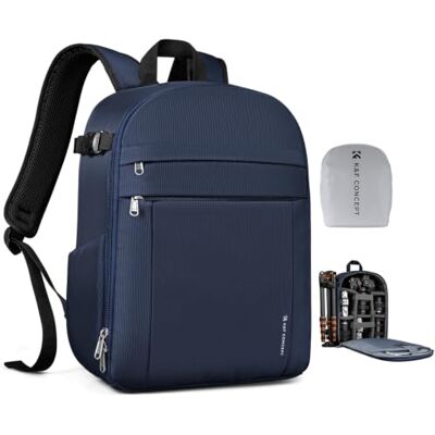 K&F CONCEPT Kamerarucksack Fotorucksack Kompakt & Leicht mit Regenschutz Camera Backpack für Spiegelreflex DSLR SLR Stativ, Kameratasche für Fotografie & Alltag Dunkelblau B19 K&F CONCEPT Kamerarucksack Fotorucksack Kompakt & Leicht mit Regenschutz Camera Backpack für Spiegelreflex DSLR SLR Stativ, Kameratasche für Fotografie & Alltag Dunkelblau B19