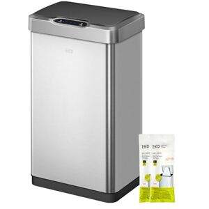 EKO Mirage-T 50L Mülleimer mit Sensor, Automatischer Abfalleimer für die Küche, Rechteckiger Bewegungssensor Mülleimer, Sanft Schließend mit Deckel, Fingerabdruckresistente, Gebürsteter Edelstahl EKO Mirage-T 50L Mülleimer mit Sensor, Automatischer Abfalleimer für die Küche, Rechteckiger Bewegungssensor Mülleimer, Sanft Schließend mit Deckel, Fingerabdruckresistente, Gebürsteter Edelstahl