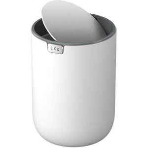 EKO Fandy Mini-Mülleimer mit Deckel, Schwingdeckel, Schreibtisch-Mülleimer für Badezimmer, Arbeitsplatte, Schminktisch, Schreibtisch oder Büro, kleiner Mülleimer, 2,2 l, Weiß EKO Fandy Mini-Mülleimer mit Deckel, Schwingdeckel, Schreibtisch-Mülleimer für Badezimmer, Arbeitsplatte, Schminktisch, Schreibtisch oder Büro, kleiner Mülleimer, 2,2 l, Weiß