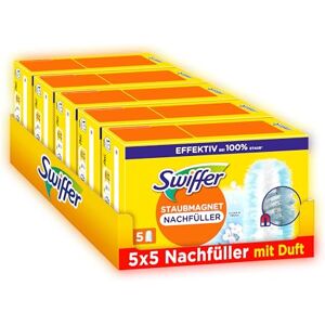 Swiffer Staubmagnet Nachfüllpackung, 25 Tücher (5×5) mit Febreze-Duft, Fängt Und Schließt 3-mal Mehr Staub Und Haare Ein Als Herkömmliche Staubwedel Swiffer Staubmagnet Nachfüllpackung, 25 Tücher (5×5) mit Febreze-Duft, Fängt Und Schließt 3-mal Mehr Staub Und Haare Ein Als Herkömmliche Staubwedel