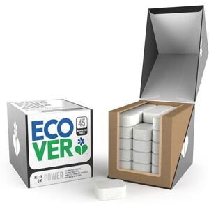 ECOVER Spülmaschinentabs Power, mit Geschirrspülsalz und Klarspüler, kraftvolle Reinigung, Mandarinen- und Zitronengrasduft, 45 Tabs Packung ECOVER Spülmaschinentabs Power, mit Geschirrspülsalz und Klarspüler, kraftvolle Reinigung, Mandarinen- und Zitronengrasduft, 45 Tabs Packung
