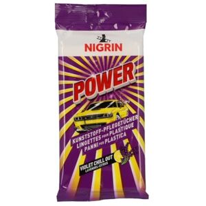NIGRIN Power Kunstststoff-Pflegetücher, für alle Kunststoff- und Vinyloberflächen im Fahreuginnenraum, mit Lavendel-Citrus-Duft, farbauffrischend, antistatisch, weiß, 20 Stück NIGRIN Power Kunstststoff-Pflegetücher, für alle Kunststoff- und Vinyloberflächen im Fahreuginnenraum, mit Lavendel-Citrus-Duft, farbauffrischend, antistatisch, weiß, 20 Stück