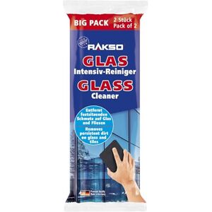 RAKSO Glas-Intensivreiniger 2 Scheibenreiniger, 2x1 Stk. aus Edelstahlwolle, kratzfrei, Glasreiniger & Fliesenreiniger für Wand/Boden-Reiniger RAKSO Glas-Intensivreiniger 2 Scheibenreiniger, 2x1 Stk. aus Edelstahlwolle, kratzfrei, Glasreiniger & Fliesenreiniger für Wand/Boden-Reiniger