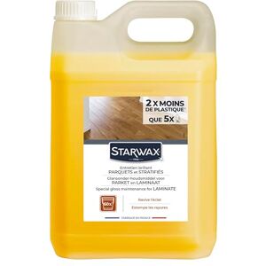 STARWAX Glanzpflege für Parkett- und Laminatböden Reinigt und frischt den Glanz auf Rutschfest Kein Nachspülen - 5 l bis zu 3.600m² STARWAX Glanzpflege für Parkett- und Laminatböden Reinigt und frischt den Glanz auf Rutschfest Kein Nachspülen - 5 l bis zu 3.600m²