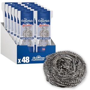 Spontex The Essentials Robuste Scheuerschwämme aus Metall Edelstahl-Scheuerschwämme Strapazierfähig für einfache Reinigung, Fettentfernung und Geschirrschrubben 12 4er-Packs (48 Stück) Spontex The Essentials Robuste Scheuerschwämme aus Metall Edelstahl-Scheuerschwämme Strapazierfähig für einfache Reinigung, Fettentfernung und Geschirrschrubben 12 4er-Packs (48 Stück)
