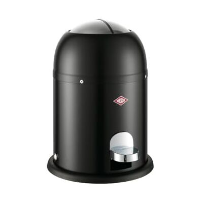 WESCO Mini Master Kosmetikeimer in der Farbe mattschwarz, pulverbeschichtetes Stahlblech, 6 Liter Volumen, Kunststoff-Einsatz, Fußtritt WESCO Mini Master Kosmetikeimer in der Farbe mattschwarz, pulverbeschichtetes Stahlblech, 6 Liter Volumen, Kunststoff-Einsatz, Fußtritt