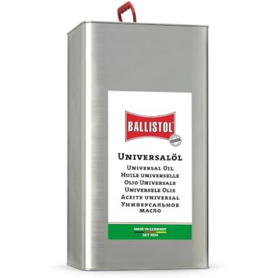 BALLISTOL 21160 Universalöl, Rostschutz, Schmieröl, Pflegemittel, Kanister Flüssiges Universalöl, verharzt nicht, Reinigungsmittel BALLISTOL 21160 Universalöl, Rostschutz, Schmieröl, Pflegemittel, Kanister Flüssiges Universalöl, verharzt nicht, Reinigungsmittel