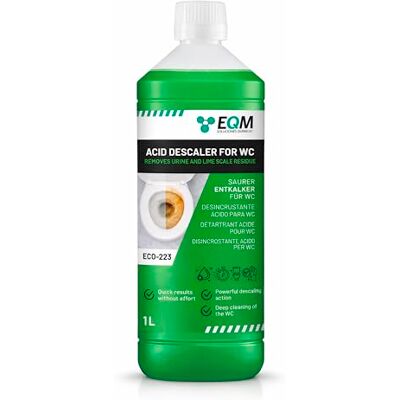 Chemical Ecosolutions EQM Urinsteinentferner EXTRA STARK 1000 ml Entfernt hartnäckigen Urinstein, Kalk und Rost Säure-WC-Reiniger Profi für Toilette, WC, Bad und Sanitärbereich Chemical Ecosolutions EQM Urinsteinentferner EXTRA STARK 1000 ml Entfernt hartnäckigen Urinstein, Kalk und Rost Säure-WC-Reiniger Profi für Toilette, WC, Bad und Sanitärbereich