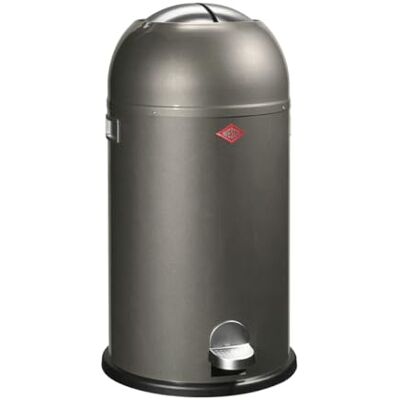 WESCO Kickmaster Abfallsammler in der Farbe graphit, pulverbeschichtetes Stahlblech, eingebauter Dämpfer, 33 Liter Volumen, großer Einwurf WESCO Kickmaster Abfallsammler in der Farbe graphit, pulverbeschichtetes Stahlblech, eingebauter Dämpfer, 33 Liter Volumen, großer Einwurf