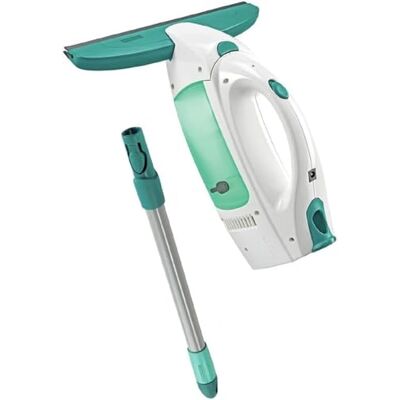 Leifheit Set Fenstersauger Dry & Clean mit 43cm Stiel, Fensterreiniger 360° Streifenfreie Fensterreinigung auf glatten Flächen, 38 Min Laufzeit, hohe Fenster bis ca. 2,40 m, Click-System, weiß/türkis Leifheit Set Fenstersauger Dry & Clean mit 43cm Stiel, Fensterreiniger 360° Streifenfreie Fensterreinigung auf glatten Flächen, 38 Min Laufzeit, hohe Fenster bis ca. 2,40 m, Click-System, weiß/türkis