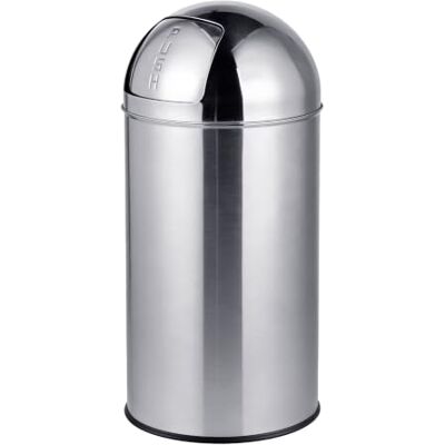 Relaxdays Mülleimer, 35 Liter, Push-Deckel, Edelstahl, silber entnehmbarer Inneneimer, Küche, Badezimmer, Abfalleimer Relaxdays Mülleimer, 35 Liter, Push-Deckel, Edelstahl, silber entnehmbarer Inneneimer, Küche, Badezimmer, Abfalleimer