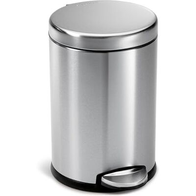 simplehuman CW1852CB 4,5 Liter, runder Treteimer, kleiner Mülleimer Bad Badezimmer Büro Schlafzimmer, gebürsteter Stahl, 10 Jahre Garantie simplehuman CW1852CB 4,5 Liter, runder Treteimer, kleiner Mülleimer Bad Badezimmer Büro Schlafzimmer, gebürsteter Stahl, 10 Jahre Garantie